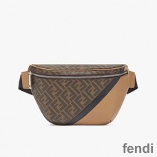 Fendi Belt Bag In FF Motif Fabric Brown/Black