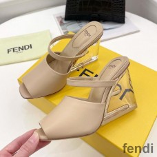 Fendi First Sandals Women Calf Leather Beige
