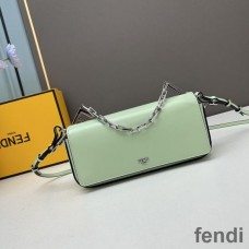 Fendi First Sight Pouch In Calf Leather Green