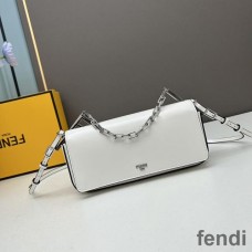 Fendi First Sight Pouch In Calf Leather White