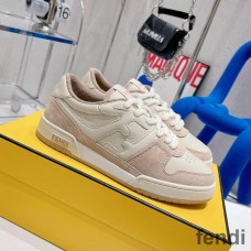 Fendi Match Compact Sneakers Unisex Suede Grey