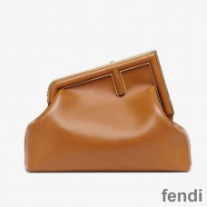 Fendi Medium First Bag In Nappa Leather Brown