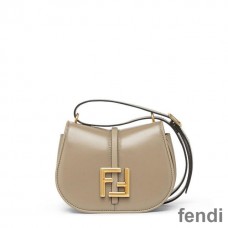 Fendi Mini C'mon Bag In Calf Leather Grey