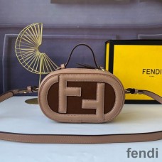 Fendi Mini O'Lock Camera Case In Calf Leather Grey