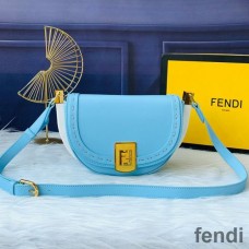 Fendi Moonlight Bag In ROMA Logo Calf Leather Blue