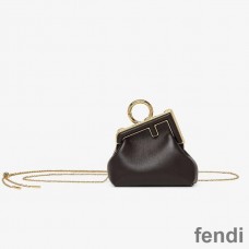 Fendi Nano First Bag In Nappa Leather Black