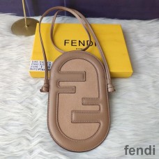 Fendi O'Lock Phone Pouch In Calf Leather Grey