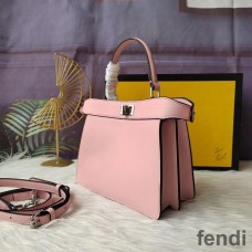 Fendi Petite Peekaboo ISeeu Bag In Nappa Leather Pink