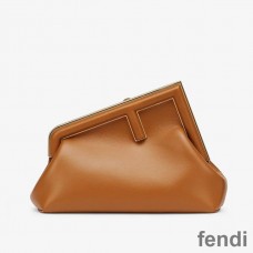 Fendi Small First Bag In Nappa Leather Brown