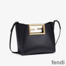 Fendi Small Way Bag In Calf Leather Black