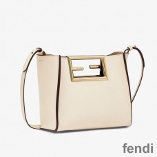 Fendi Small Way Bag In Calf Leather White